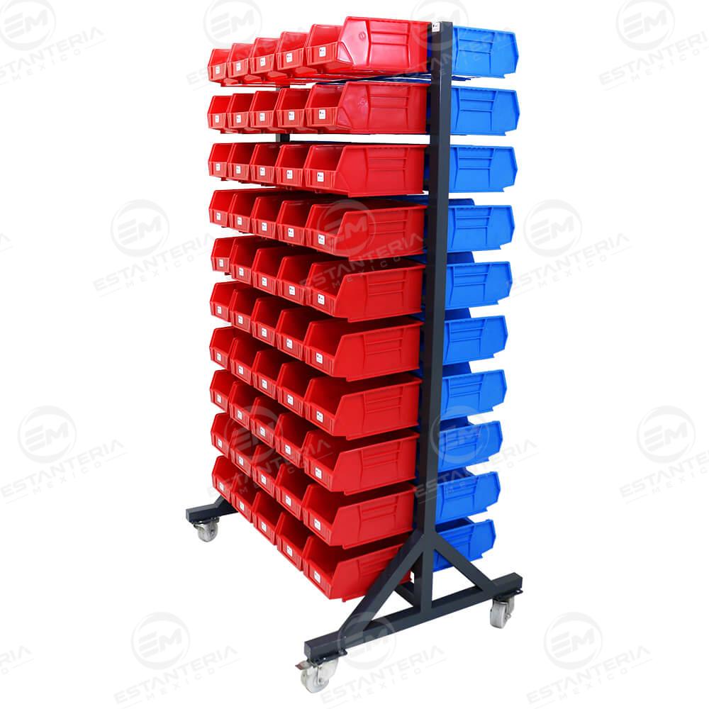 Exhibidor Doble Con 100 Gavetas Plasticas N3-Mexico-CDMX-01